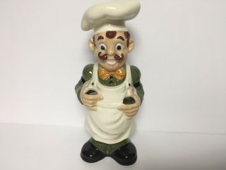 Ceramic Utensil Holder Chef Figurine