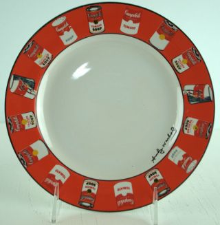 Block Art Andy Warhol Campbell’s Assorted Soup Cans Salad Plate 8 "