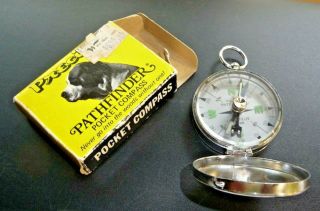Vintage Precise Pathfinder Liquid Filled Pocket Compass Japan,  Hiking,  Camping