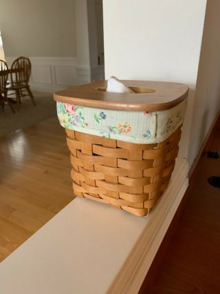 Longaberger Tall Tissue Basket With Liner
