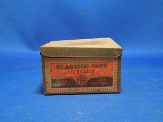 Vintage Atlas Powder Co Blasting Caps No 6 Steel Box