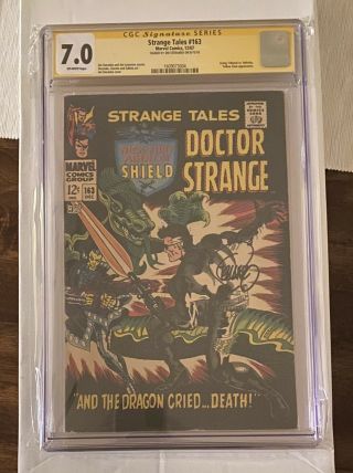 Strange Tales 163 Cgc 7.  0 Ss Jim Steranko 1967 Doctor Strange Yellow Claw