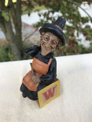 Tom Clark Alphabet Letter Halloween Witch Gnome " W " 1994