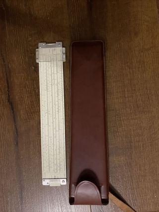 Vintage Pickett Model N3t Log Dual Slide Rule And Leather Case