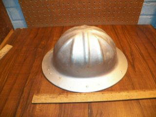 Vintage B.  F.  Mcdonald Aluminum Hard Hat Helmet