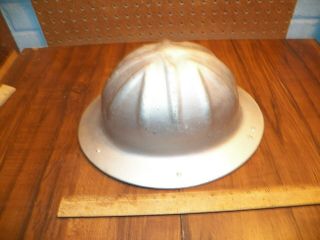 Vintage B.  F.  McDONALD Aluminum Hard Hat Helmet 3