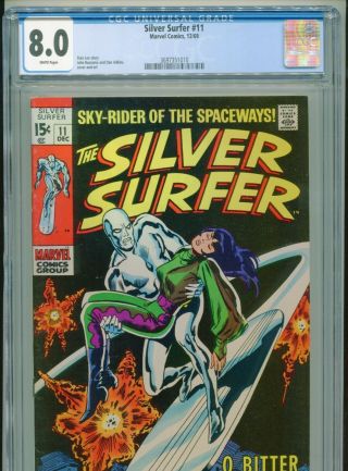 1969 Marvel Silver Surfer 11 Cgc 8.  0 White