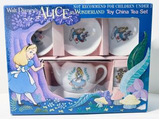 Vintage Walt Disney Alice Wonderland China Tea Set Child 