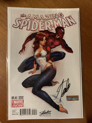 Spider - Man 1.  4 Fan Expo Variant Signed By Stan Lee W/coa Campbell