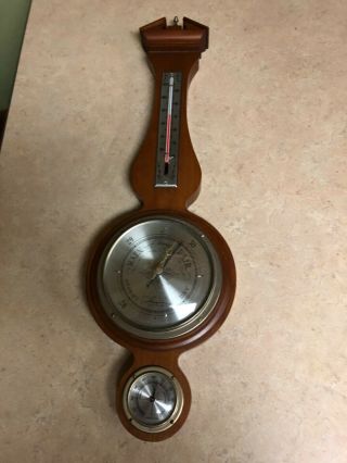 Vintage Mid Century Airguide Wall Thermometer Barometer Weather Station
