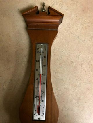 Vintage Mid Century Airguide Wall Thermometer Barometer Weather Station 2