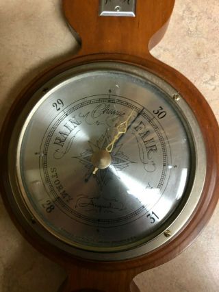 Vintage Mid Century Airguide Wall Thermometer Barometer Weather Station 3
