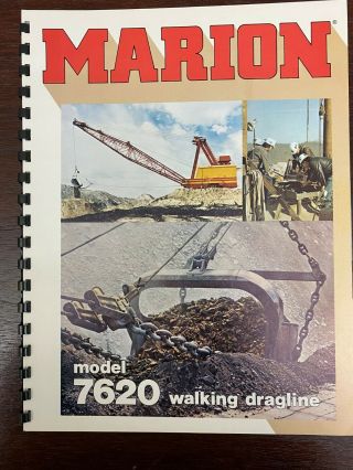 Marion Power Shovel - Dragline 7620 - Vintage Brochure Bound Equipment Orig 70s