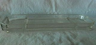 Deco 8 Sided Clear Glass Dental Tool Tray Vintage Antique
