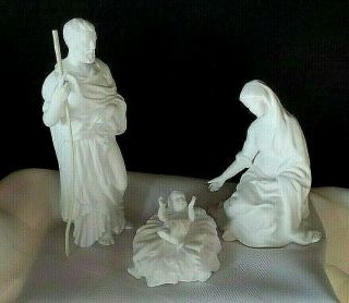 Lenox White Porcelain Christmas The Nativity Set Holy Family Mary Joseph Baby