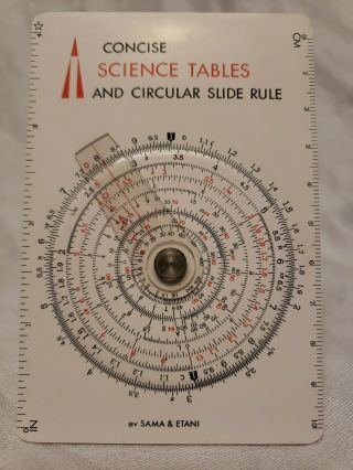 1969 Concise Science Tables & Circular Slide Rule Model 600 - ST COMPLETE EUC 2