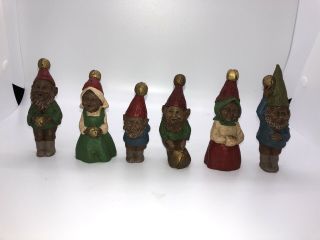 Complete Set Of (6) Jingle Tom Clark Christmas Gnomes J,  I,  N,  G,  L,  E 1986