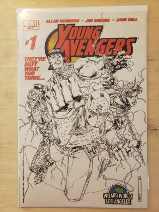 Young Avengers 1 Wwla Variant 1st Kate & Ya Rare Signed 2005 Marvel