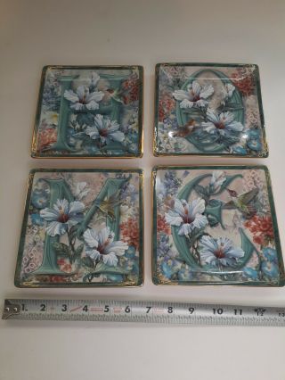 Set Of 4 " Home " Collectable Plates By Lena Liu The Bradford Exchange 1998