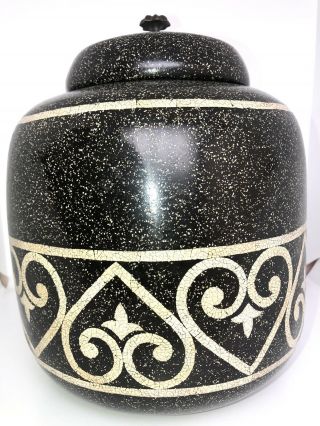 Maitland - Smith Gingerjar,  Urn Or Vasehand Made In The Phillipines Inlay