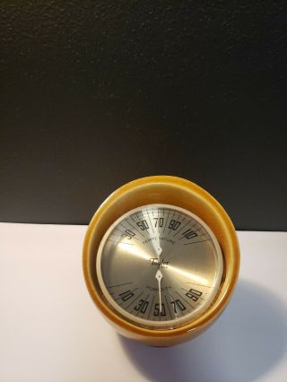 Vintage Taylor Usa Temperature And Humidity Gauge Yellow Ceramic Desk.