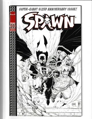 Spawn 200 (2011) 1:25 Jim Lee B&w Batman & Robin Homage Variant