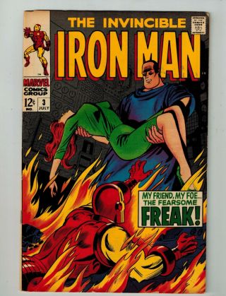 Marvel The Invincible Iron Man 3 July 1968 My Friend,  My Foe,  My Fearsome Freak