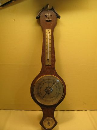 Vintage West Germany Barometer Thermometer Hygrometer 23 Inch Weather Station