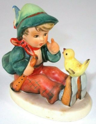 Goebel Hummel Figurine Boy With Bird 63 " Singing Lesson " C.  1956 3 "