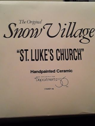Dept 56 Snow Village® St.  Lukes Church - Brand Department 56