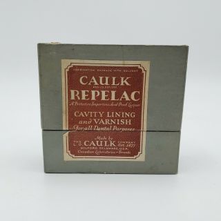 Antique Vintage L.  D.  Caulk Co Cavity Lining & Varnish Caulk Repelac