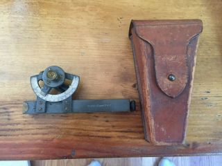 Vintage Keuffel & Esser K&e Level Inclinometer Surveying Tool,  Leather Case
