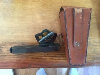 Vintage Keuffel & Esser K&E Level Inclinometer Surveying Tool,  Leather Case 2
