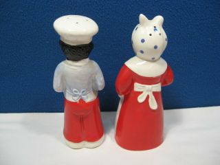 Black Americana Salt and Pepper Shakers,  8.  5 inches tall 2