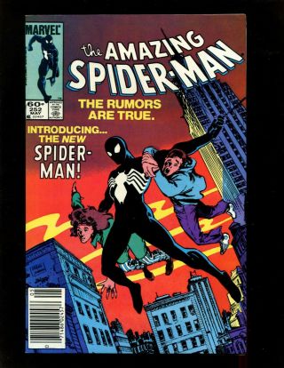 Spider - Man 252 (news) Vf,  1st Black Costume (venom) Black Cat Avengers