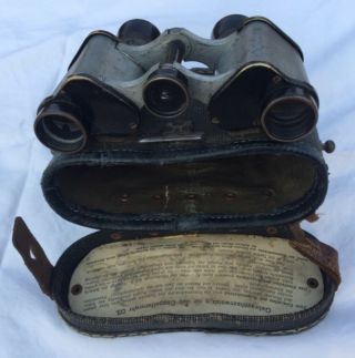 Emil Busch Rathenow Military Binoculars - Wwi Or Ww2? Comes With Case