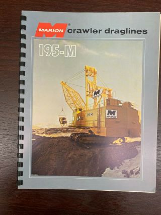 Marion 195 - M Crawler Dragline - Vintage Rare Equipment Brochure Photos 1970s