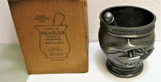 Schering Mortar And Pestle Pewter Decoration Vintage 1988 Collectible