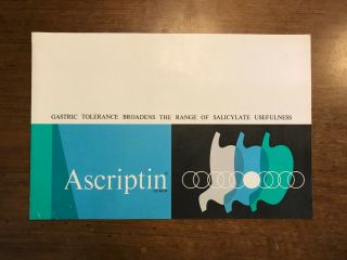 1961 Ascriptin (acetylsalicylic Acid) / Maalox Sales Brochure - William H Rorer