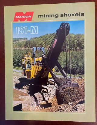 Marion Mining Shovel 191 - M Vintage Rare Equipment Brochure Photos 1970s