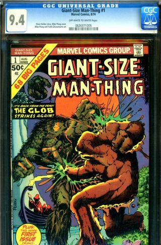 Giant - Size Man - Thing 1 Cgc Graded 9.  4 - Third Highest Graded - Ploog Art/cover