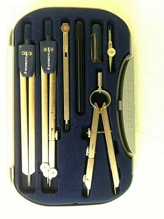 Vintage Staedtler Mars - Drafting Compass Set - - In Case - Art - Made In Italy
