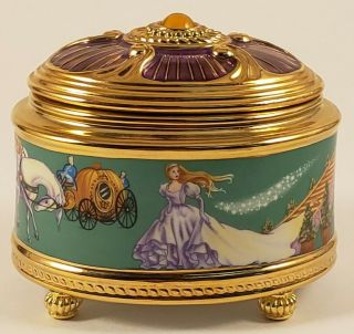 Franklin House Of Faberge Cinderella Trinket Music Box