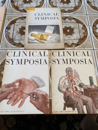 3 Ciba Clinical Symposia 1956 - 57 Netter Illust.  Vg