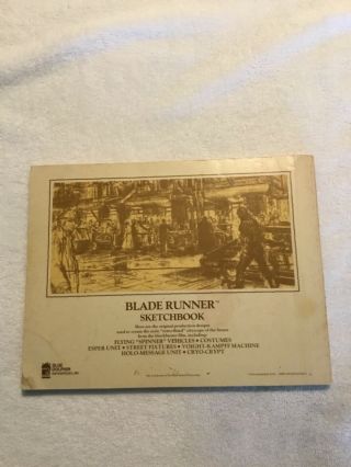 Blade Runner Sketchbook (1982) VG 1st Edition Rare 2