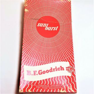 Vintage B.  F.  Goodrich " Sun Burst " Fountain Syringe Enema Fitting Douche Set Box
