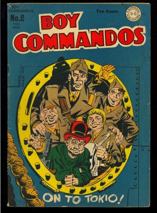 Boy Commandos 8 Simon & Kirby Wwii War Cover Art Dc Comic 1944 Vg,