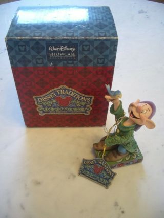 Disney Dopey With Blue Bird Traditions Jim Shore - With Box