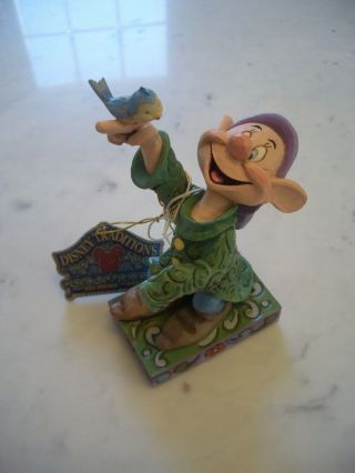 Disney Dopey with Blue Bird Traditions Jim Shore - With Box 2