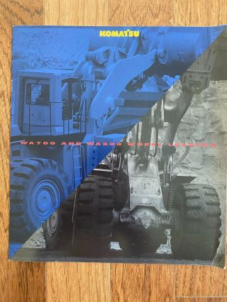 Komatsu - Wa700 Wa800 Wheel Loader - Mining Equipment Brochure Specs Orig 1993